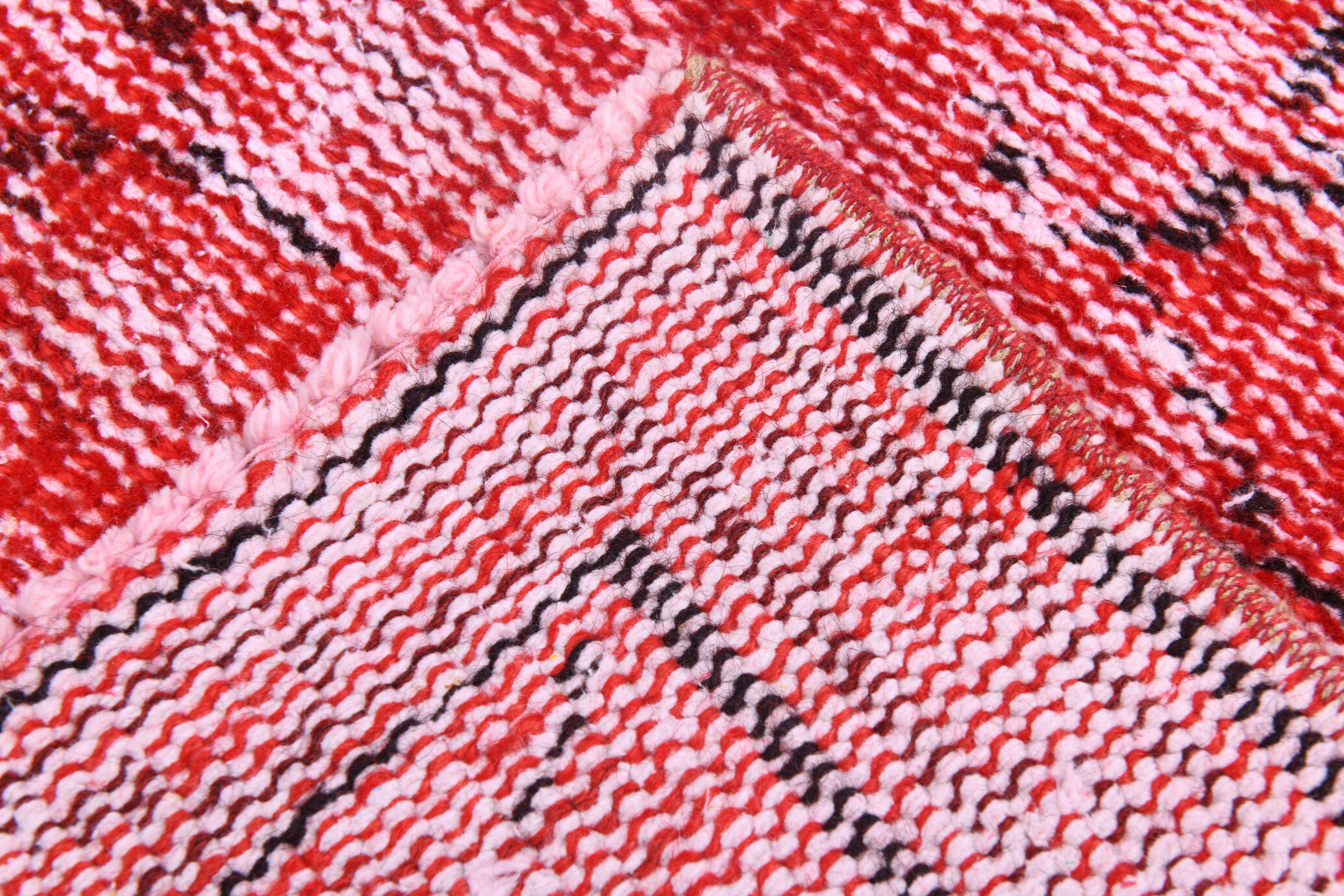 Distressed red carpet 241x165cm