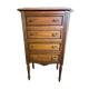Louis XVI style molded and carved walnut chest of drawers