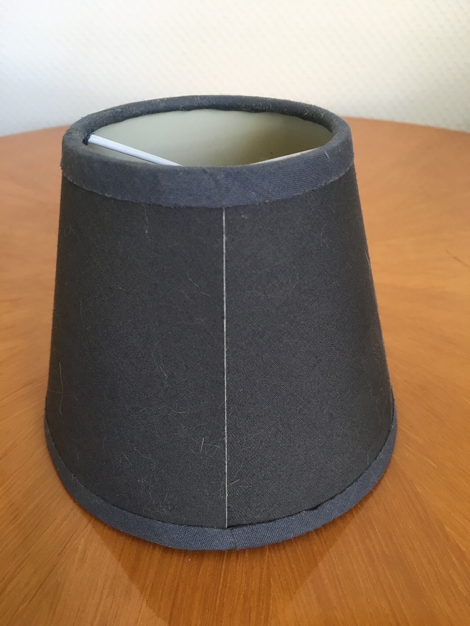 Blue fabric lampshade