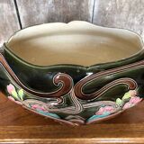 Old Art Nouveau Planter G De Bruyn Vintage Enameled Ceramic