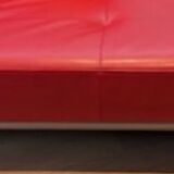 Red leather sofa