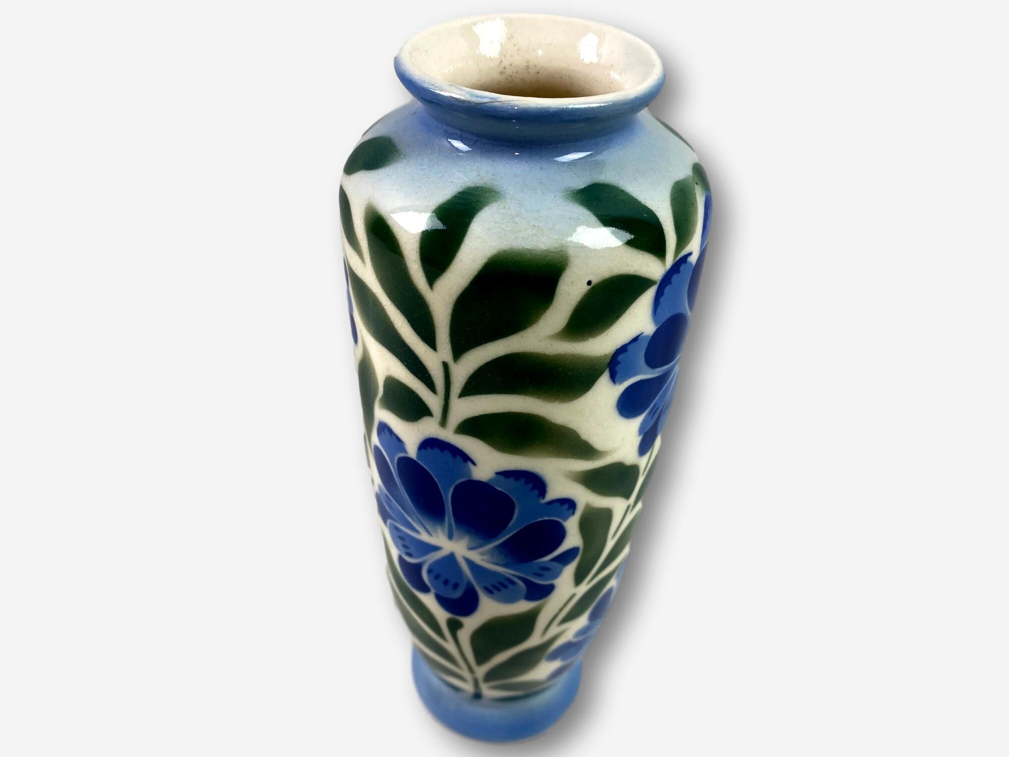 Ancient flower pattern vase 19 cm