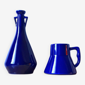 Set of cobalt blue vases