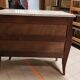 Louis XV style curved chest of drawers in rosewood 3 drawers and marble top