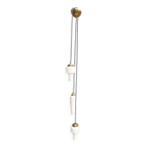 Cascade suspension of a trio of vintage opalines 1960