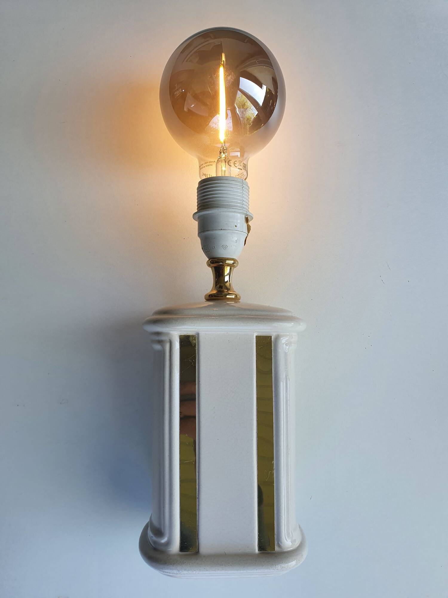 Pair of vintage ceramic wall sconces