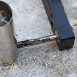 Wall sconce with two chrome lights from the 70s