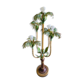 Metal and bamboo floor lamp of the 1960