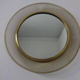 Vintage French Brass Mirror, 1960s