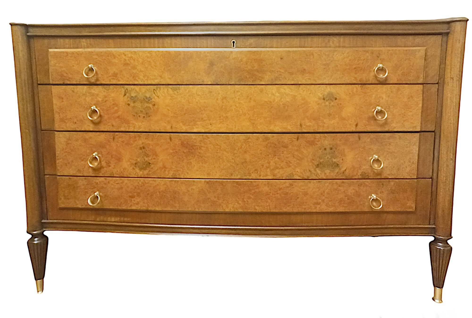 Curved Art Deco Chest of Drawers