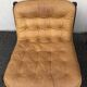 Leather and wood armchairs 70s