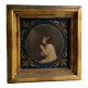 Old golden frame Little Samuel in prayer