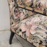 Napoleon III period armchair with floral tapestry, 19th century