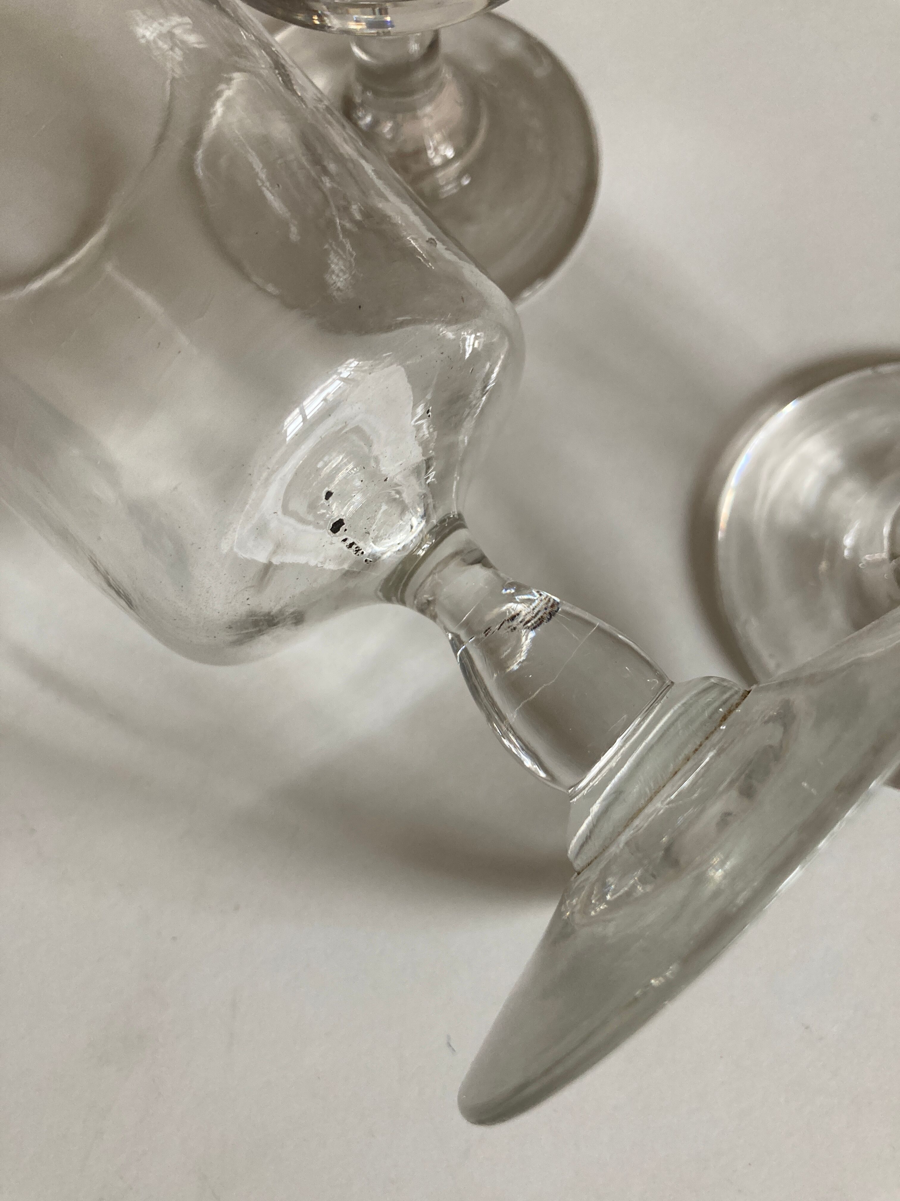 Set de 6 verres de campagne 19e rouleau à pied