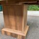 Art Deco extendable dining table renovated in solid walnut with a central leg 193.