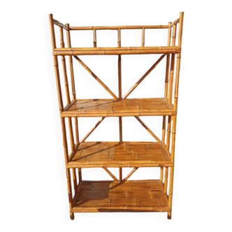 Grande etagere bambou rotin