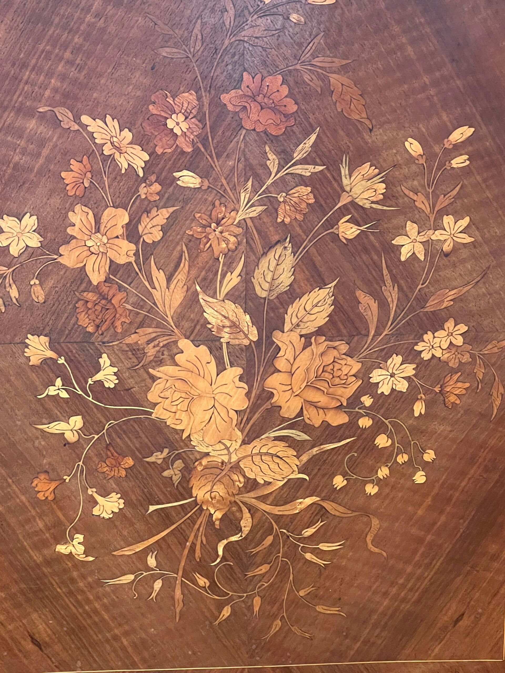 Napoleon III sideboard, rosewood and floral marquetry, 19th century