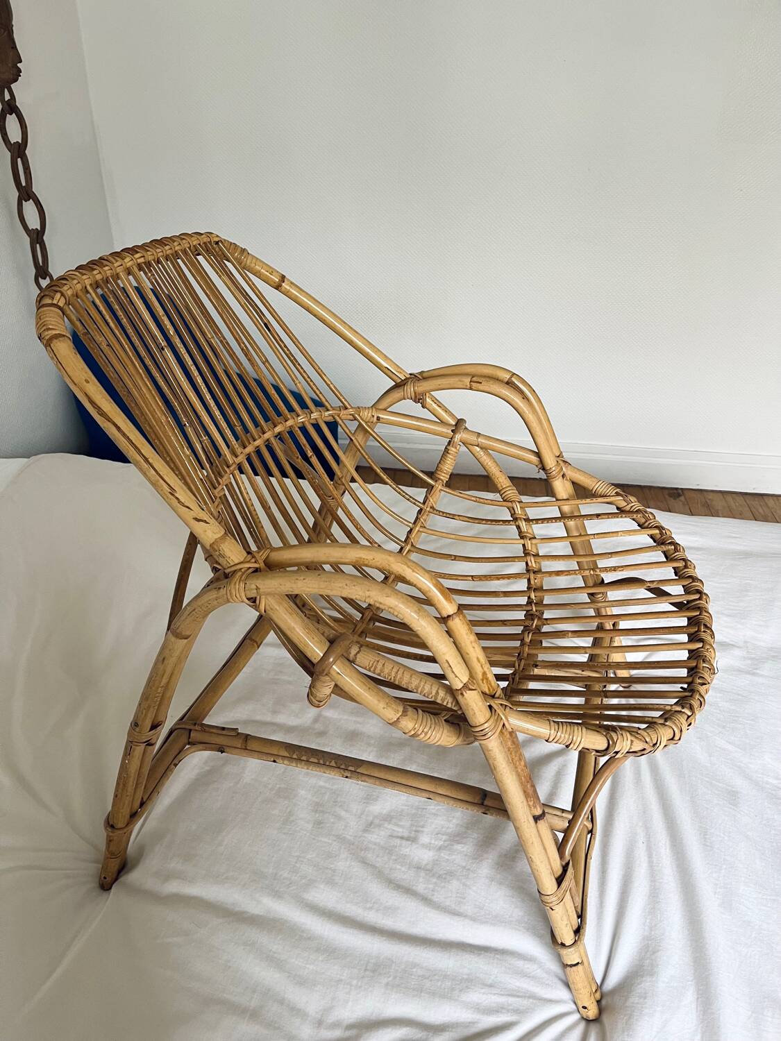 Vintage rattan armchair