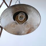 Antique mercury glass french mirrored pendant light