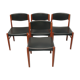 Set of 4 danish dining chairs in teak