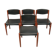 Set of 4 danish dining chairs in teak