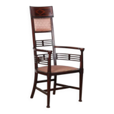 Fauteuil anglais par J.S. Henry, Arts and Craft, fin du XIXe siècle