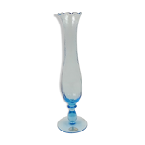 Blue blown glass soliflore 24cm