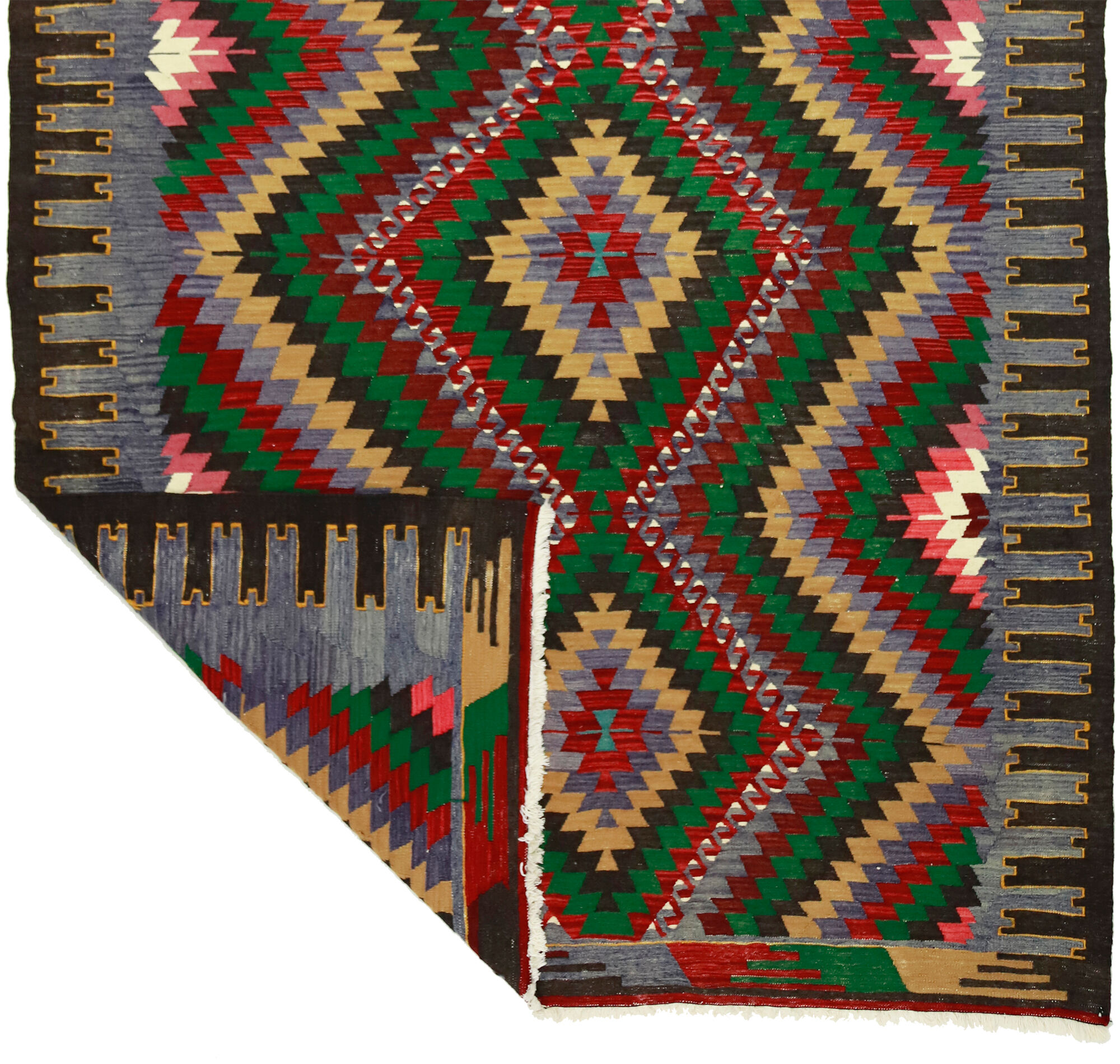 Anatolian handmade kilim rug 300 cm x 169 cm