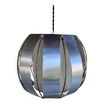 suspension luminaire design aluminium années 70