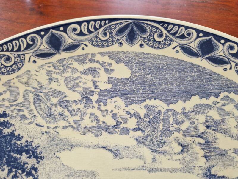 Important Delfts Blauw Chemkefa earthenware dish, Maastricht