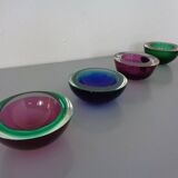 Sommerso Murano Glass Bowls by Flavio Poli, 1960s, Set of 4