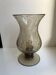 Biot style bubbled glass candle holder signed 60s-70s