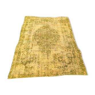 Tapis design style délavé  vert et jaune 149x230