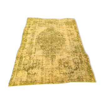 Carpet design faded style green and yellow 149x230