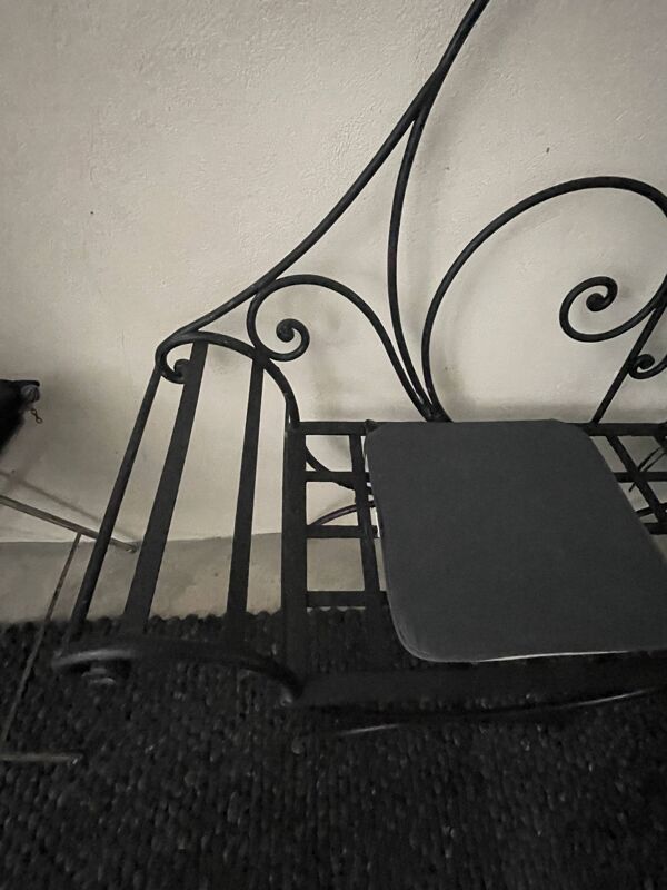 Banc de jardin fer forgé