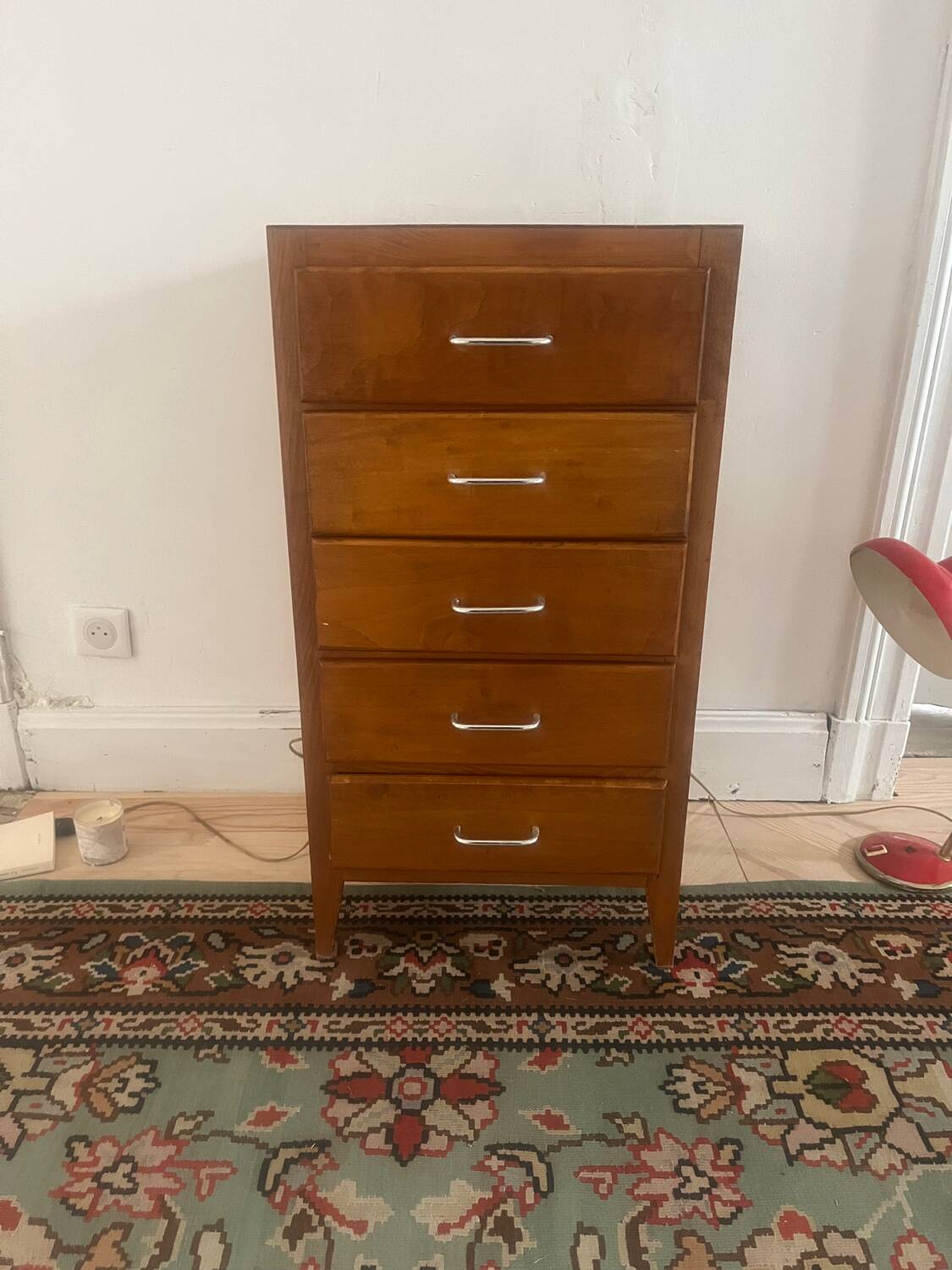 1950s oak chiffonier