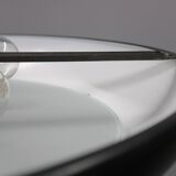 1940s Josef Hůrka for Napako Bauhaus UFO pendant light, metal & glass, restored