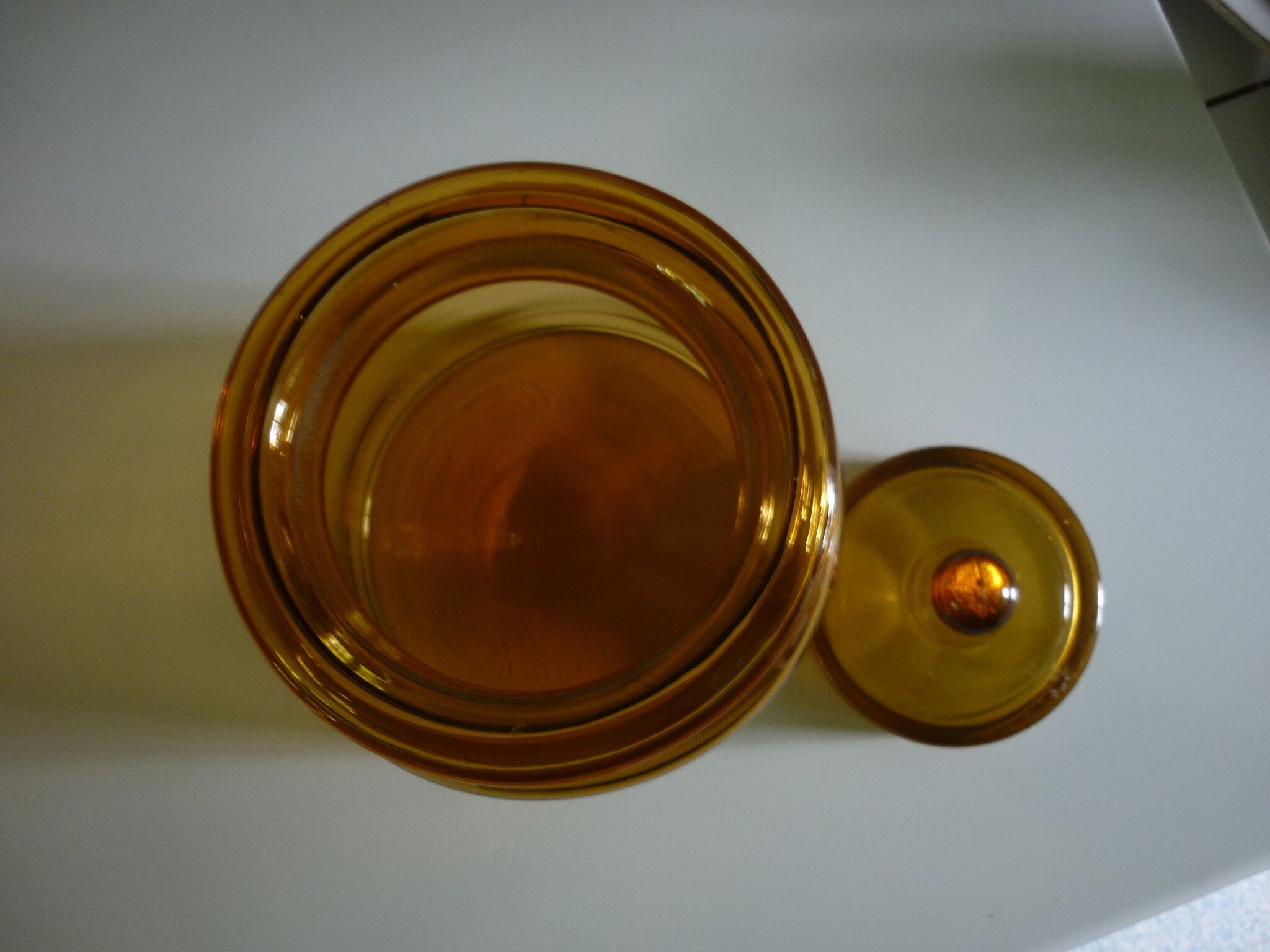 Amber clear glass candy