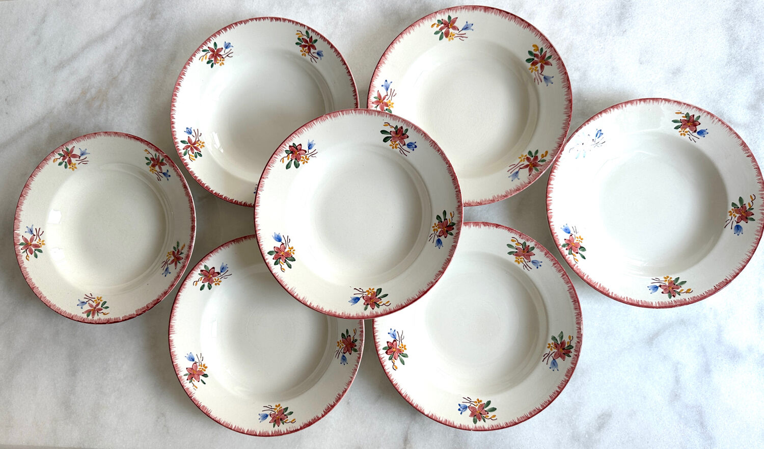 Set of Sarreguemines Evelyne plates
