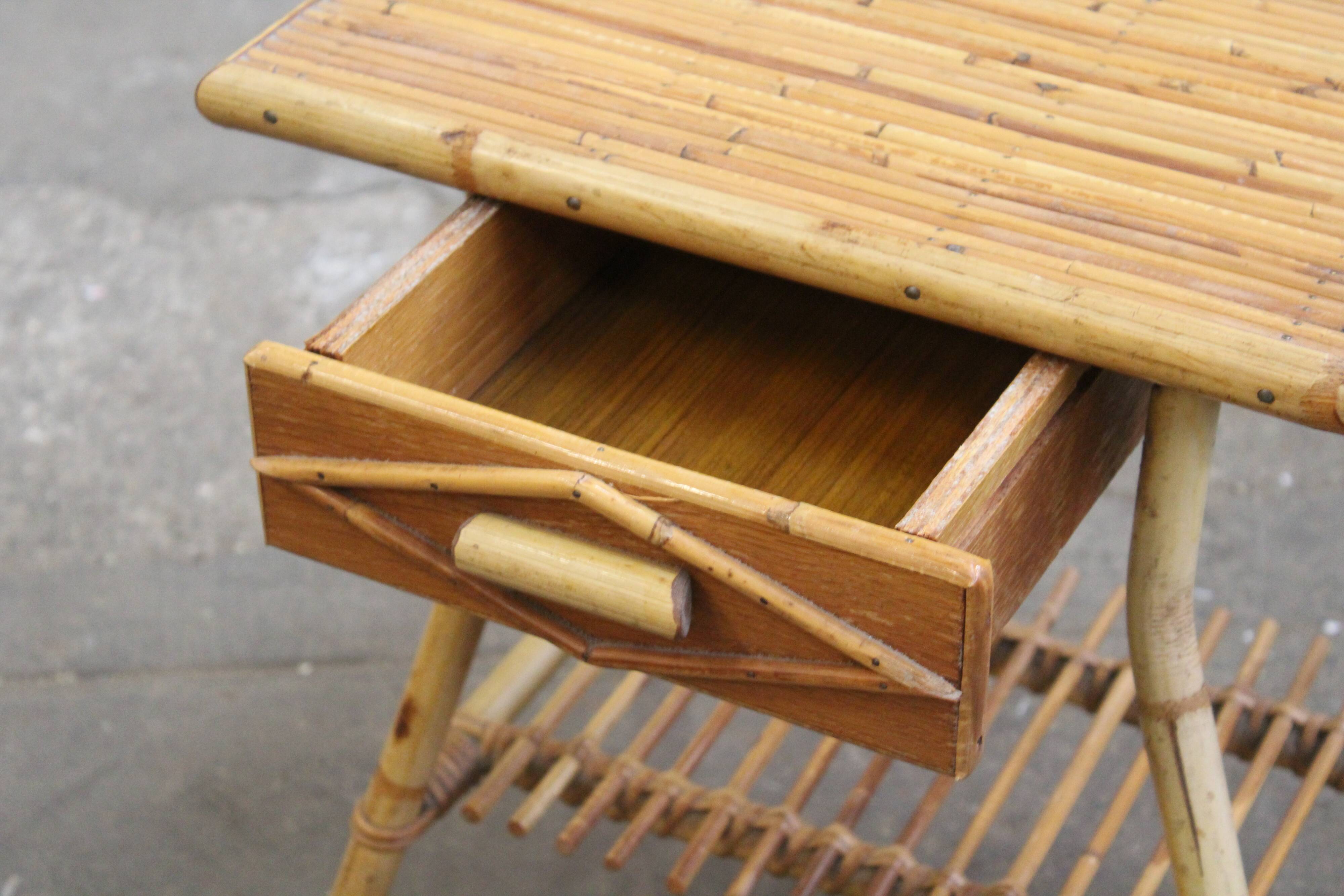 Chevet vintage enfant en rotin