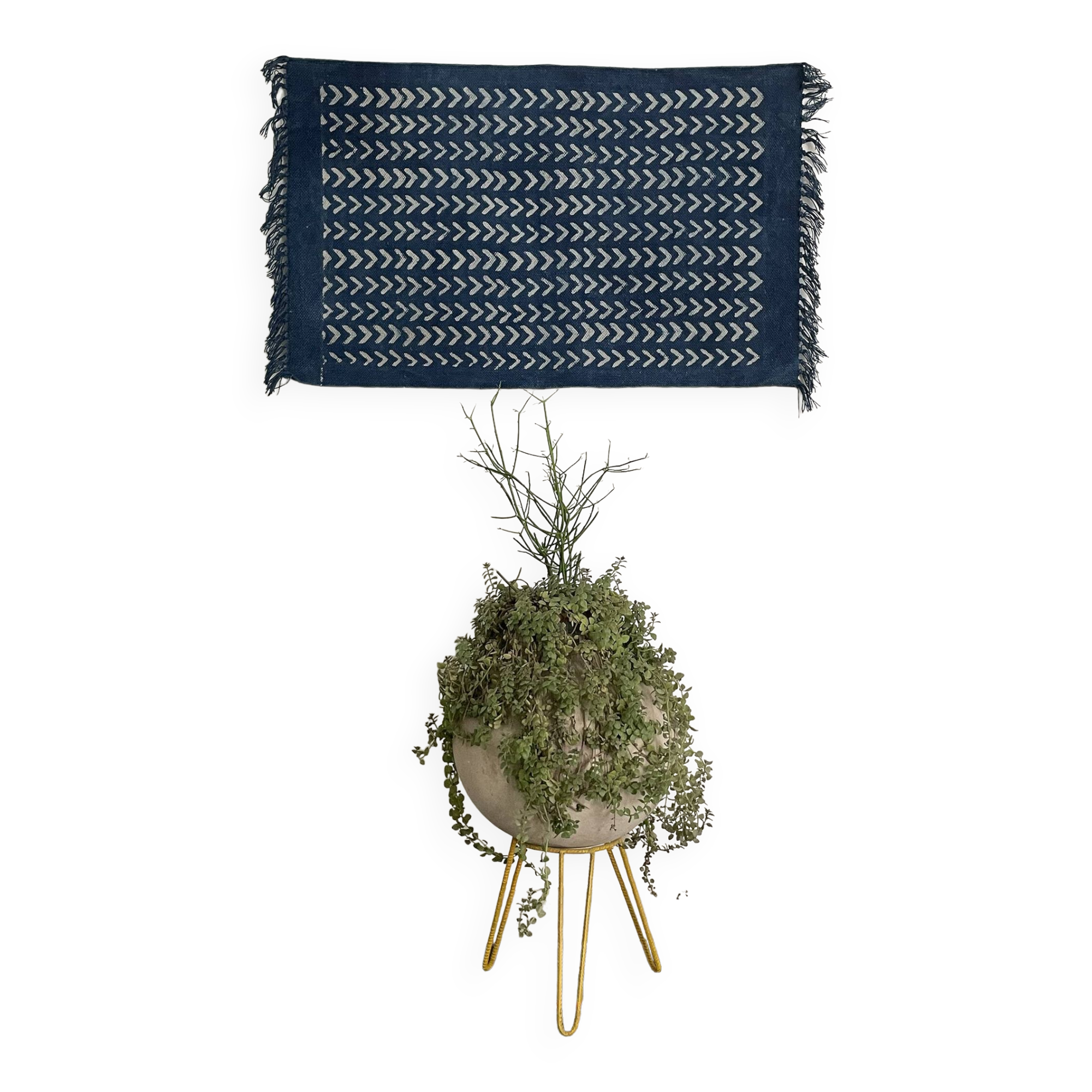 2x3 ft - cotton hand weaved hand block printed indigo tapestry,wall art,traditional wall decor.
