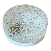 Small round wall lamp ceiling light in glass vintage diamond point