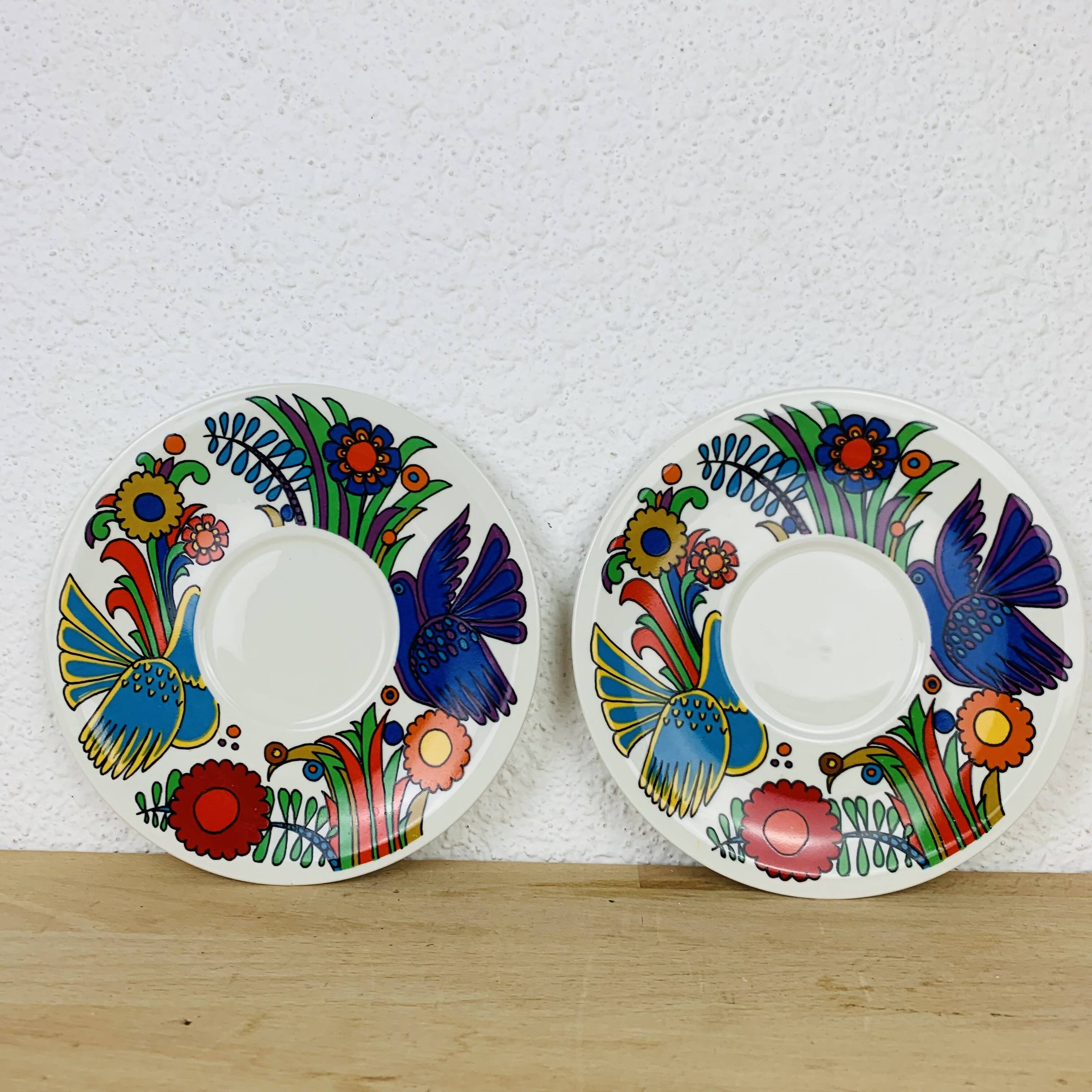 2 assiettes à dessert/soucoupes Acapulco Villeroy & Boch
