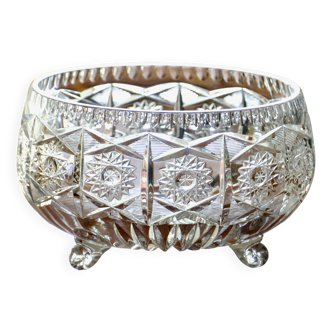 Antique Bohemian Crystal Basket