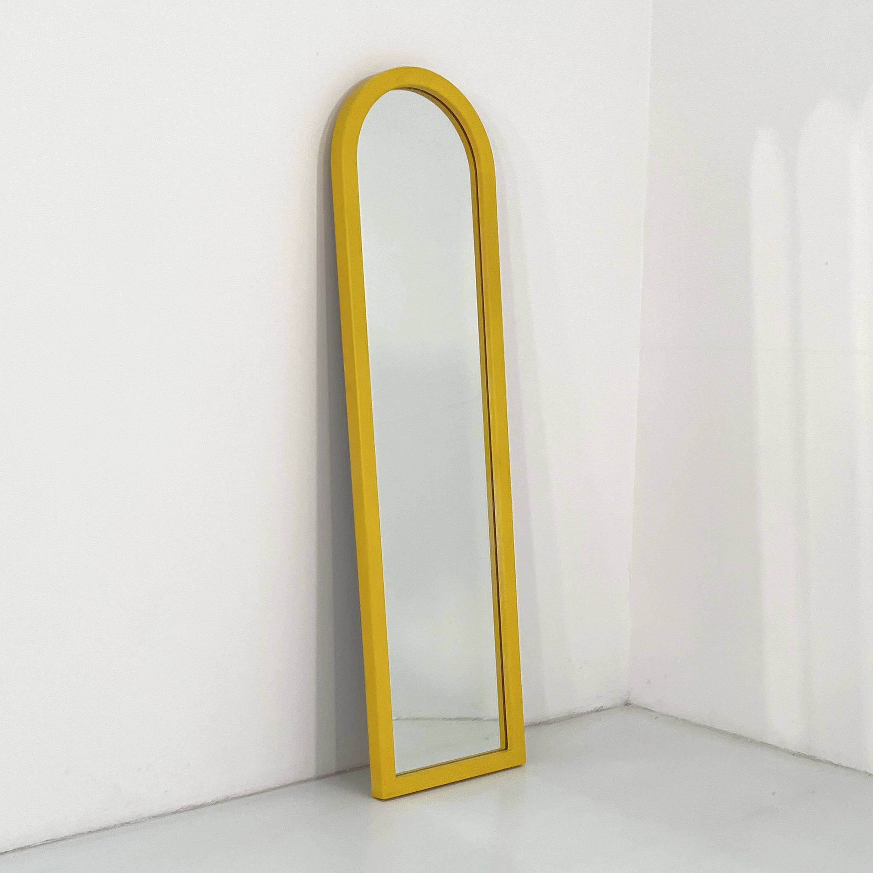Yellow mirror by Anna Castelli Ferrieri for Kartell 1980