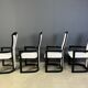 Italian lacquered wood dining chairs, 1980s