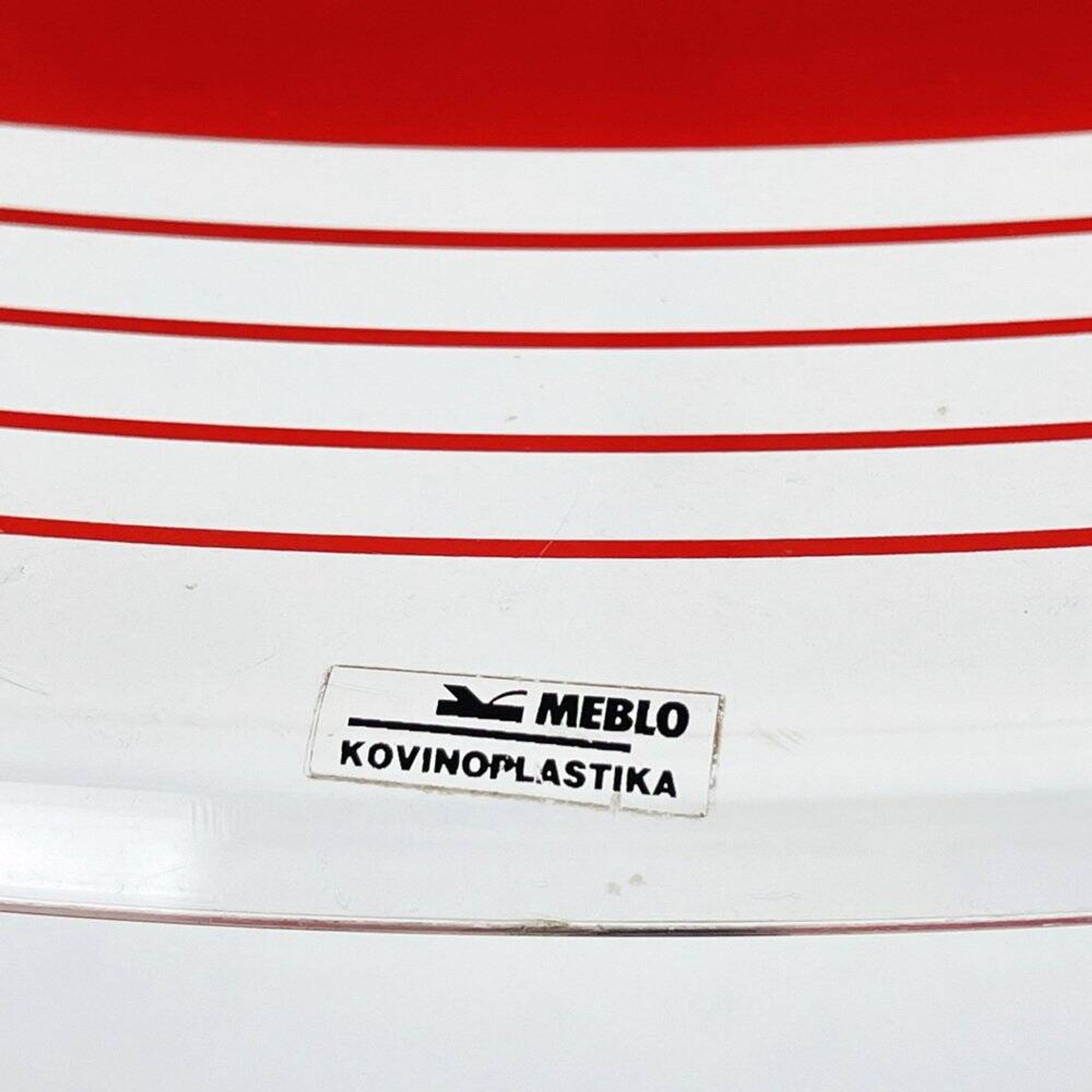Red Albatros pendant lamp made of plastic from the mid-century by Meblo, Yugoslavia, 1970s.