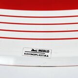 Red Albatros pendant lamp made of plastic from the mid-century by Meblo, Yugoslavia, 1970s.