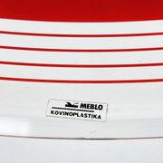 Red Albatros pendant lamp made of plastic from the mid-century by Meblo, Yugoslavia, 1970s.