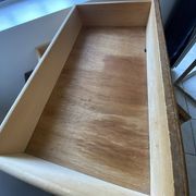 Vintage 1970s bamboo rattan 3-drawer chest of drawers.